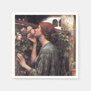 The Soul of the Rose (by John William Waterhouse) Napkin