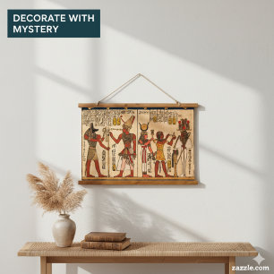 The Soul's Map: Deities of the Underworld Papyrus Hanging Tapestry