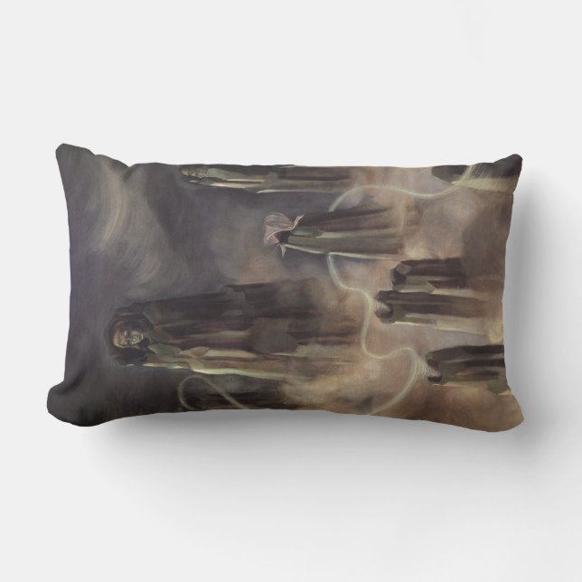 The Souls of the Mountain (by Remedios Varo) Lumbar Cushion (Front)
