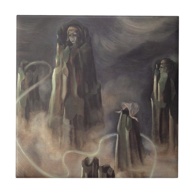 The Souls of the Mountain (by Remedios Varo) Tile (Front)