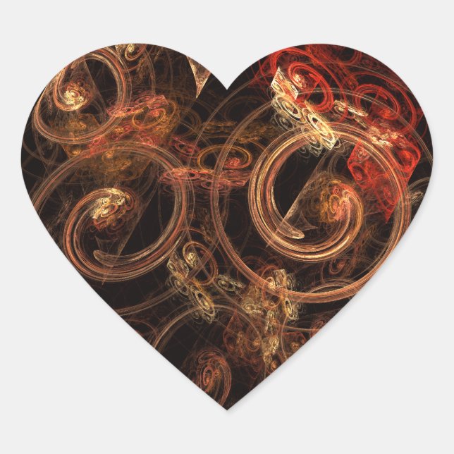 The Sound of Music Abstract Art Heart Sticker (Front)