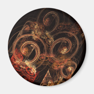 The Sound of Music Abstract Art Round Magnet