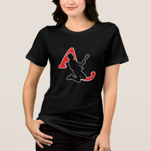 The Sound of Silence: Minimalist Rock Silhouette Tri-Blend Shirt