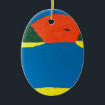 The Sound of Sunset pendant. An original artwork.  Ceramic Tree Decoration<br><div class="desc">A ceramic pendant of an original artwork by Musicality by artist ZM. The artwork was painted on a beautiful tropical paradise island. Wear this and the artist says you will feel the beautiful Sound of Sunset!</div>