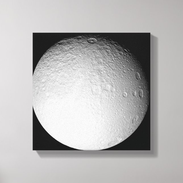 The South Pole of Saturn's moon Tethys Canvas Print (Front)