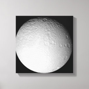 The South Pole of Saturn's moon Tethys Canvas Print
