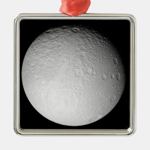 The South Pole of Saturn's moon Tethys Metal Tree Decoration