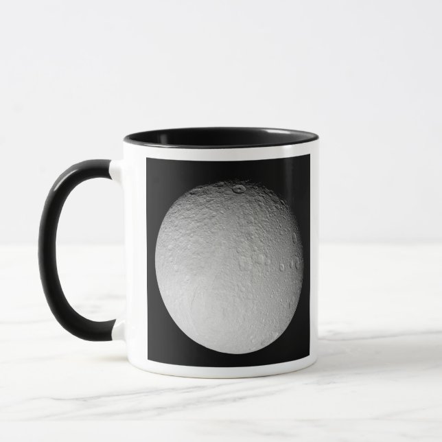 The South Pole of Saturn's moon Tethys Mug (Left)