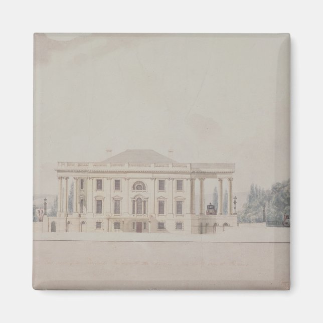 The South Portico of the President's House, 1807 Magnet (Front)