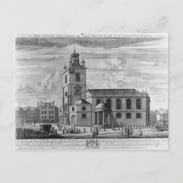 The South Prospect of the Church of St. Postcard (Front)