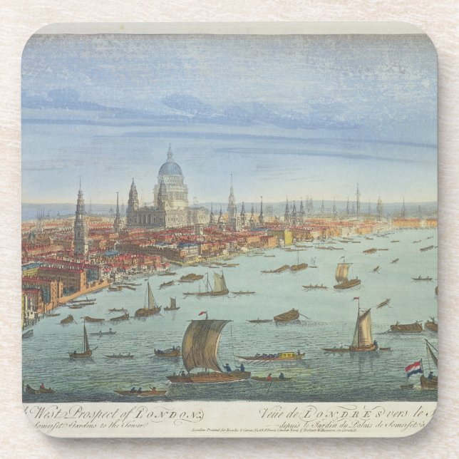 The South West Prospect of London, from Somerset G Coaster (Front)
