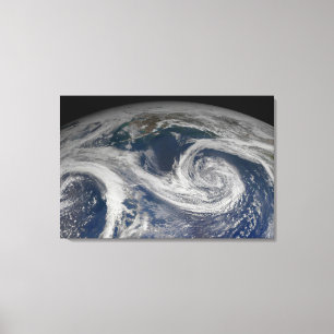 The Southern Alaska Coast And The Gulf Of Alaska. Canvas Print