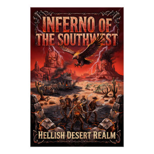 The Southwest Hellish Desert Realm Western Gothic  Poster