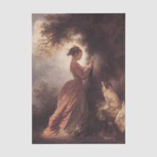 The Souvenir by Jean Honore Fragonard Tissue Paper