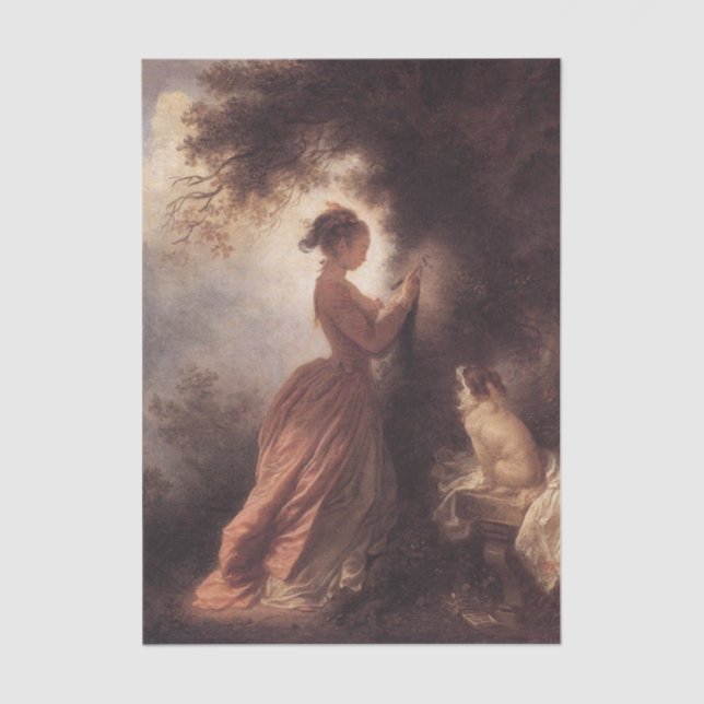 The Souvenir by Jean Honore Fragonard Tissue Paper (Front)