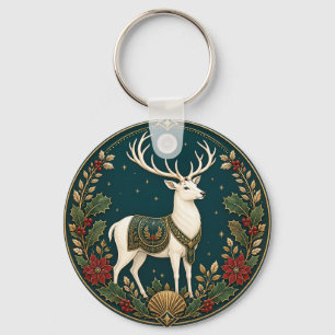 The Sovereign Stag of Winter Key Ring