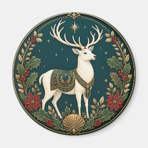 The Sovereign Stag of Winter Magnet