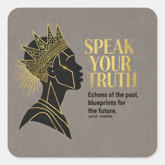 The Sovereign Voice: Echoes & Blueprints Square Sticker