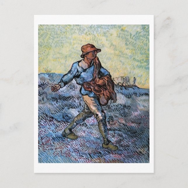 The Sower (after Millet), Van Gogh Fine Art Postcard (Front)