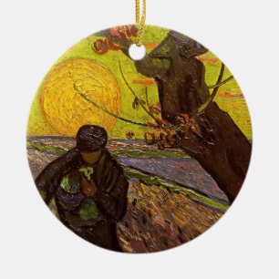 The Sower by Vincent van Gogh Ceramic Tree Decoration