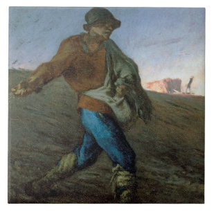 The Sower, Jean-Francois Millet Tile