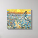 The Sower | Vincent Van Gogh Canvas Print<br><div class="desc">The Sower (1888) by Dutch post-impressionist artist Vincent Van Gogh. Original artwork is an oil on canvas. The landscape scene shows a farmer in an abstract field with the bright yellow sun in the background.

Use the design tools to add custom text or personalise the image.</div>