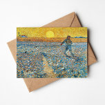 The Sower | Vincent Van Gogh Card<br><div class="desc">The Sower (1888) by Dutch post-impressionist artist Vincent Van Gogh. Original artwork is an oil on canvas. The landscape scene shows a farmer in an abstract field with the bright yellow sun in the background.

Use the design tools to add custom text or personalise the image.</div>