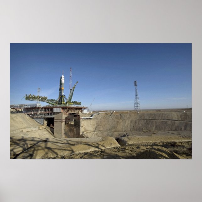 The Soyuz rocket is erected into position 2 Poster (Front)