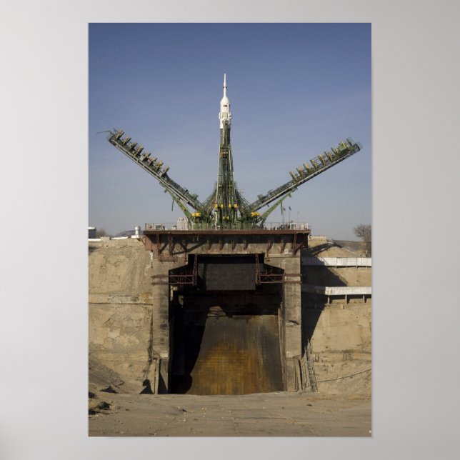 The Soyuz rocket is erected into position 2 Poster (Front)