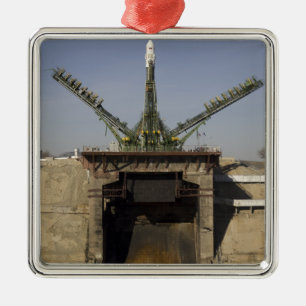 The Soyuz rocket is erected into position 3 Metal Tree Decoration