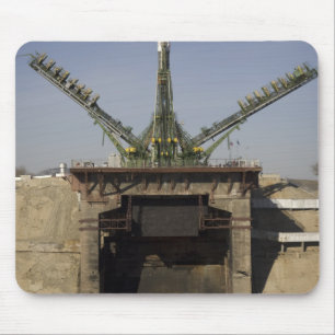The Soyuz rocket is erected into position 3 Mouse Mat