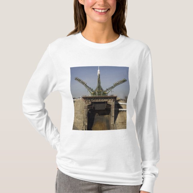 The Soyuz rocket is erected into position 3 T-Shirt (Front)