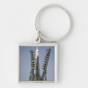 The Soyuz rocket is erected into position 4 Key Ring