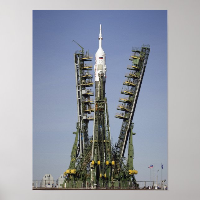 The Soyuz rocket is erected into position 4 Poster (Front)