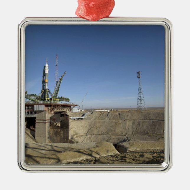 The Soyuz rocket is erected into position 5 Metal Tree Decoration (Front)