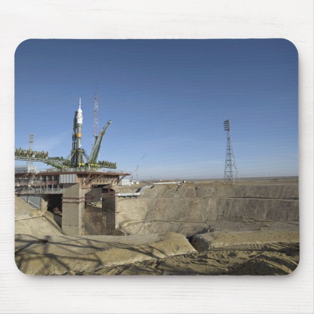 The Soyuz rocket is erected into position 5 Mouse Mat (Front)