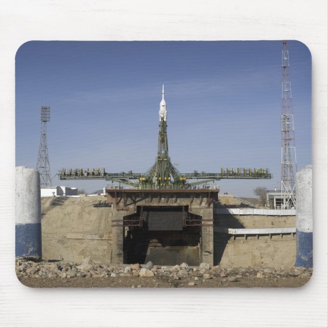 The Soyuz rocket is erected into position 6 Mouse Mat (Front)