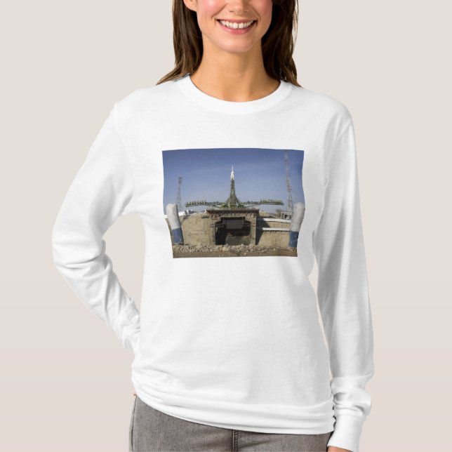 The Soyuz rocket is erected into position 6 T-Shirt (Front)