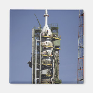 The Soyuz rocket is erected into position Magnet