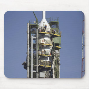 The Soyuz rocket is erected into position Mouse Mat