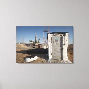 The Soyuz rocket shortly after arrival 2 Canvas Print