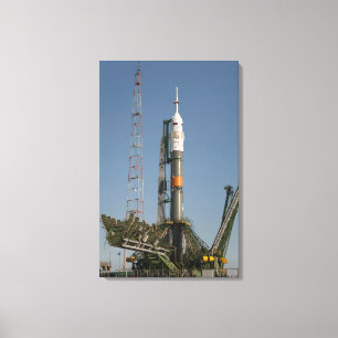 The Soyuz rocket shortly after arrival Canvas Print