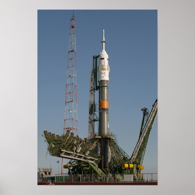 The Soyuz rocket shortly after arrival Poster (Front)