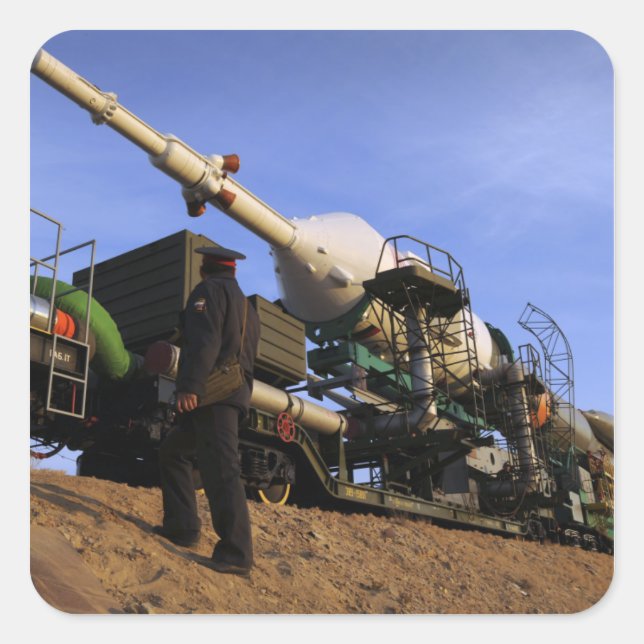 The Soyuz TMA-13 spacecraft 3 Square Sticker (Front)