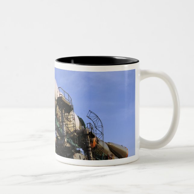 The Soyuz TMA-13 spacecraft 3 Two-Tone Coffee Mug (Right)