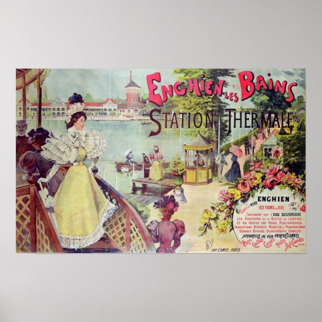 The spa resort of Enghien-les-Bains, France Poster (Front)