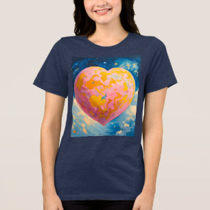 The space moved by love Tri-Blend shirt