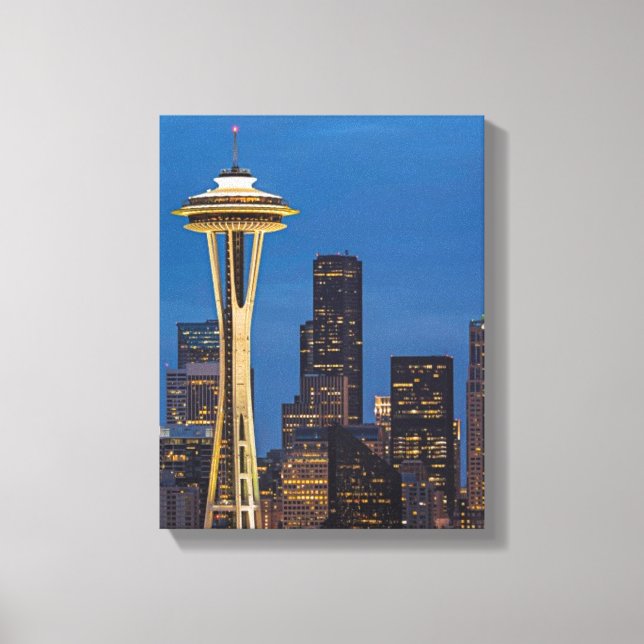 The Space Needle and downtown Seattle Canvas Print (Front)