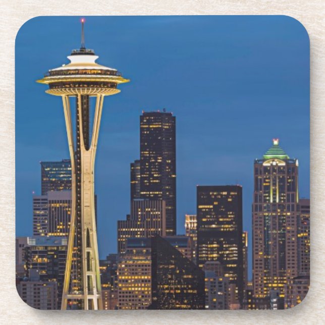 The Space Needle and downtown Seattle Coaster (Front)