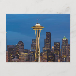 The Space Needle and downtown Seattle Postcard